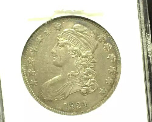 HS&C: 1834年 キャップドバスト ハーフダラー ANACS AU 53 - 米国コイン 201,300円