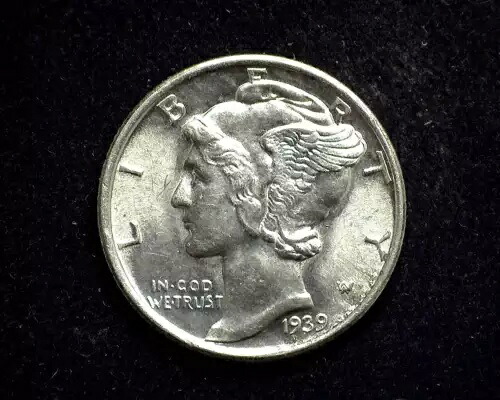HS&C: 1939年 S マーキュリーダイム BU FSB ジェム! - 米国コイン