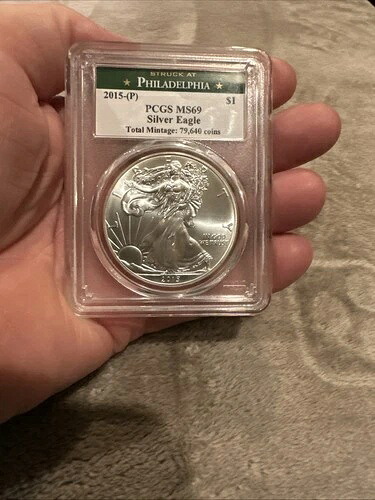 2015-(P) アメリカンシルバーイーグル - フィラデルフィア PCGS MS69 79640 コイン合計59