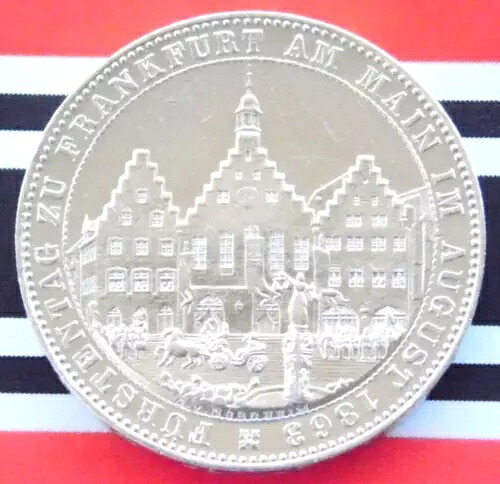 ドイツ 1ターラー 1863年 フランクフルト プリンス銀貨 帝国記念 希少