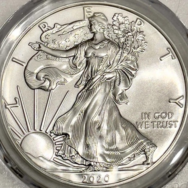 2020年 (S) シルバーイーグル PCGS MS70 FDI 緊急発行 SFレーガンシリーズで鋳造