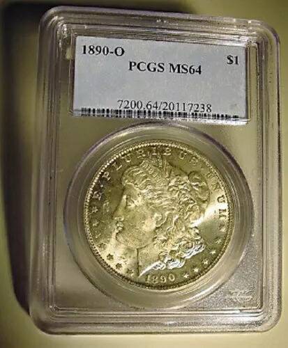 1890 O モーガン・ダラー VAM 7A PCGS MS64 斜めの日付、ハイO、スパイク付きイーグルネック 199,100円