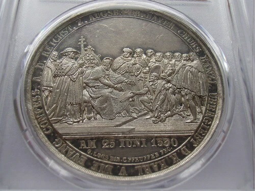 ドイツ 宗教 マルティン・ルター 銀メダル 1830年 アウクスブルク 額面 PCGS SP61