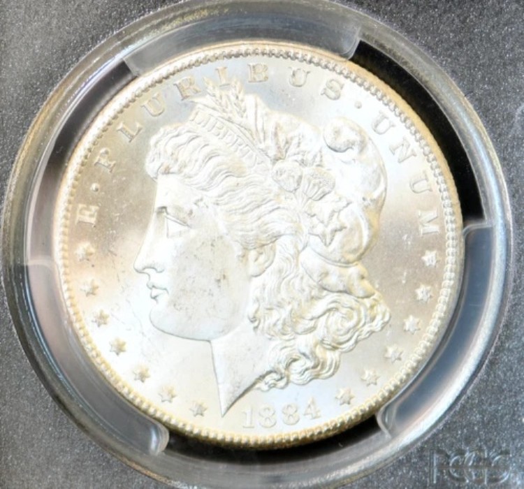 1884年CCモルガン銀貨 ~ PCGS MS64+ ~ ブラストホワイト ~ 送料無料