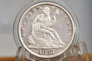 1847-O 自由の女神像半ドル - AU、美しいコイン - 1847O 自由の女神像半ドル