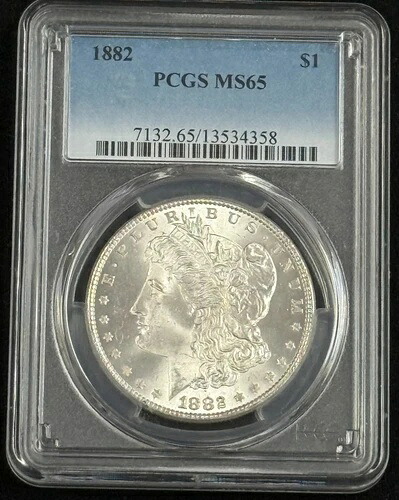 1882年 P モルガン シルバー ダラー PCGS MS-65 サイトホワイト US $450.00 - 商品番号 1008