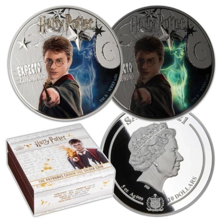 2021年 サモア 10ドル ハリー・ポッター 守護霊呪文 - 5オンス 純銀 グローコイン｜WORLD RESOURCE【KING店】