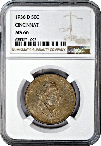 1936年-D記念ハーフドル 50セント シンシナティジェム 未流通 NGC MS66｜WORLD RESOURCE【KING店】