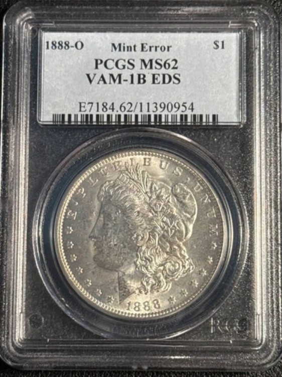 1888年 O モルガン銀貨 PCGS MS-62 ミントエラー Vam-1B EDS｜WORLD RESOURCE【KING店】