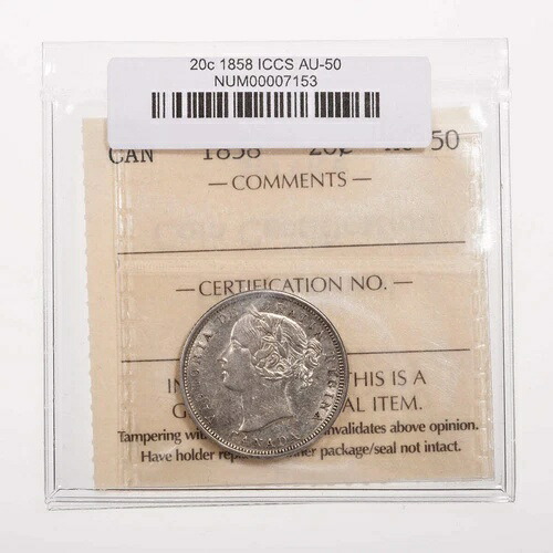 20セント 1858 ICCS AU-50｜WORLD RESOURCE【KING店】