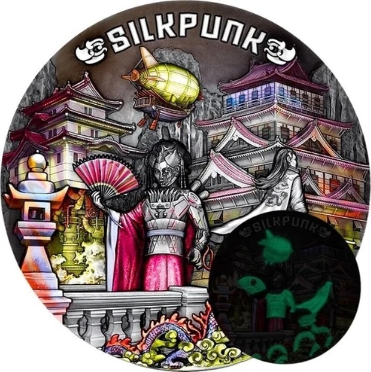 2022 SILKPUNK パンクユニバース 2オンス UVハイレリーフ シルバー 5ドルコイン ニウエ ??レア??｜WORLD RESOURCE【KING店】