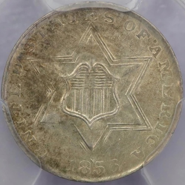 1856年 3セント銀貨 - PCGS AU 58|WORLD RESOURCE【KING店】