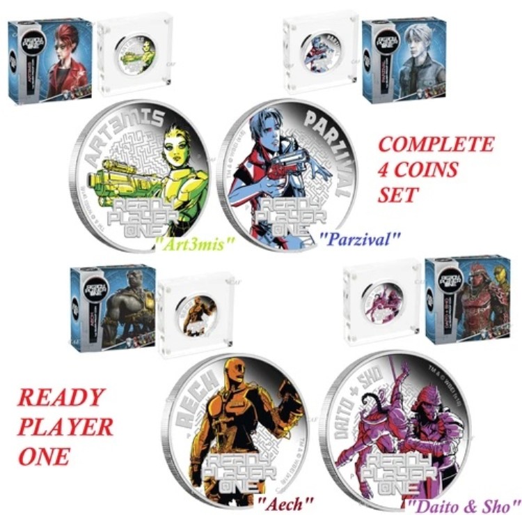 2018年 レディ・プレイヤー1 4x1オンス シルバープルーフ 1ドル 4枚セット|WORLD RESOURCE【KING店】