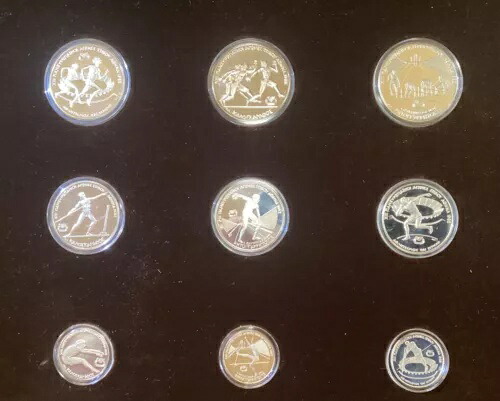 ギリシャ 1981-1982 パン・ヨーロピアン競技大会 100-250-500ドラクマ銀貨プルーフコインセット｜WORLD RESOURCE【KING店】