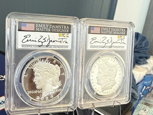 2024-S モルガン&ピースドルセット PCGS PR70DCAM アドバンスリリース ダムストラサイン入り|WORLD RESOURCE【KING店】