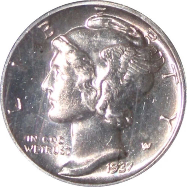 1937年 PR65 マーキュリーダイム、PCGS 6320067、CAC｜WORLD RESOURCE【KING店】