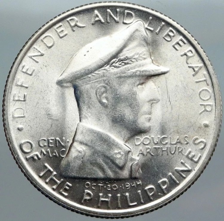 1947年フィリピンとアメリカ第二次世界大戦将軍ダグラス・マッカーサーヴィンテージ銀貨 i88077｜WORLD RESOURCE【KING店】