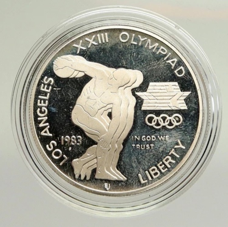 1983年 アメリカ合衆国 ロサンゼルス 第23回オリンピック プルーフ銀貨 i94836|WORLD RESOURCE【KING店】
