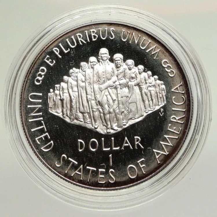 1987年アメリカ合衆国憲法羽根飾りスクロールプルーフ銀貨 i94827｜WORLD RESOURCE【KING店】