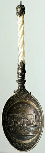 1800年代 スイス ルツェルン 大型 本物 スイス シルバー スプーン アンティーク メダル i104149|WORLD RESOURCE【KING店】