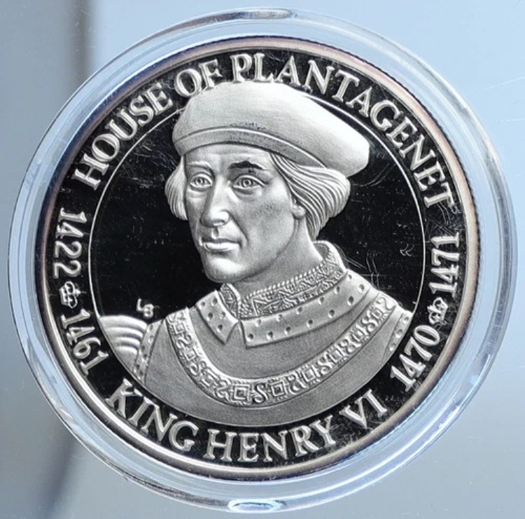 2002年 タークス・カイコス諸島 ヘンリー6世 プランタジネット朝 プルーフ銀貨 20クラウン i111355|WORLD RESOURCE【KING店】