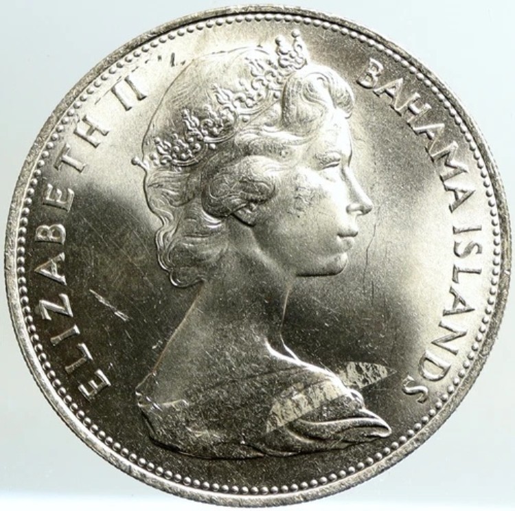 1966年 バハマ 巨大 海賊敗北 モットー ヴィンテージ シルバー 5ドルコイン i101197｜WORLD RESOURCE【KING店】