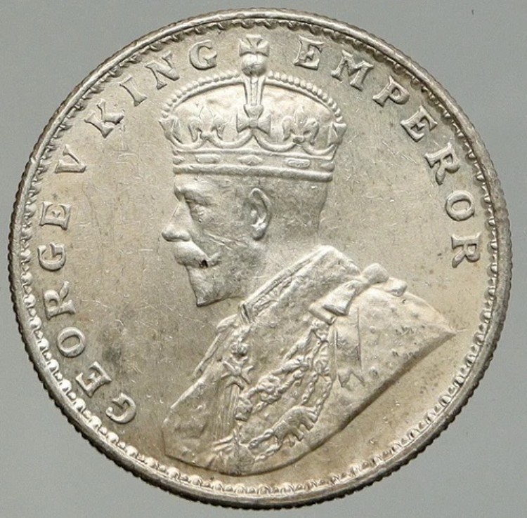 1919年 インド 英国 ジョージ5世 シルバー アンティーク ヴィンテージ オールドインドルピーコイン i92414|WORLD RESOURCE【KING店】