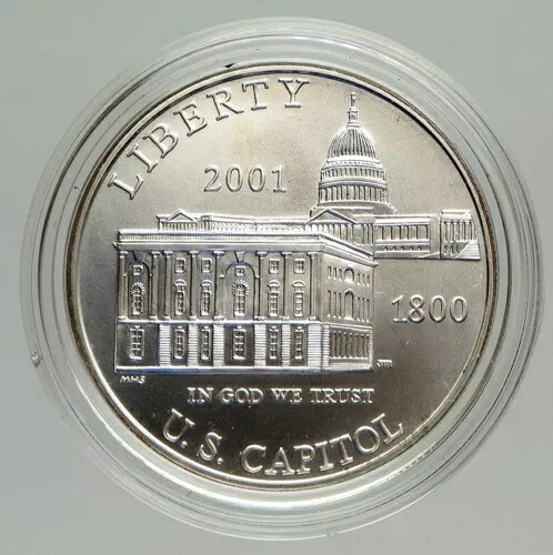 2001年 アメリカ合衆国 ワシントンD.C. 国会議事堂 シルバードルコイン i94206|WORLD RESOURCE【KING店】
