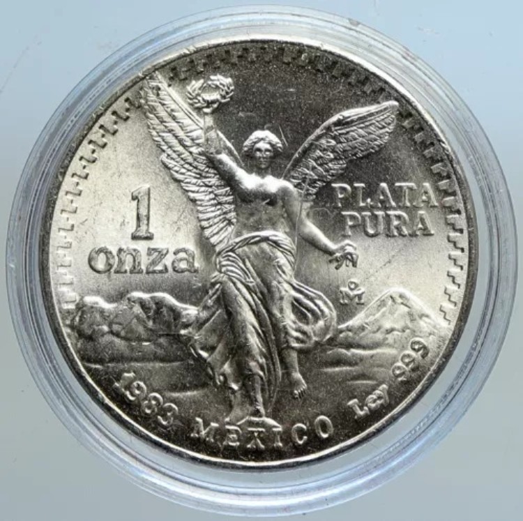 1983年 メキシコ 大型 ONZA 勝利のイーグル トロイ オールド シルバー オンス メキシココイン i113316|WORLD RESOURCE【KING店】