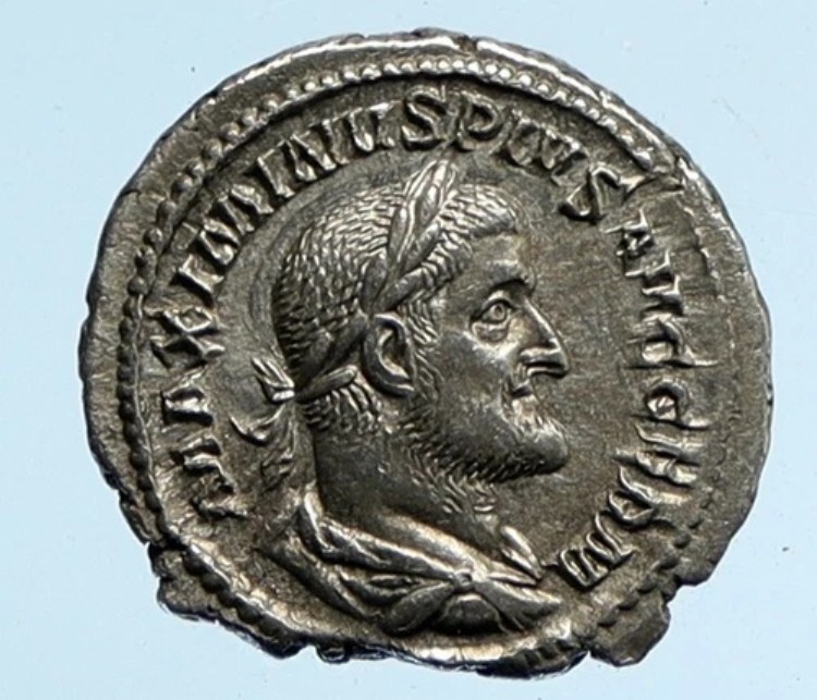 Maximinus I Thrax 236AD シルバー レア 古い古代ローマのコイン PAX SCEPTER i95871｜WORLD RESOURCE【KING店】