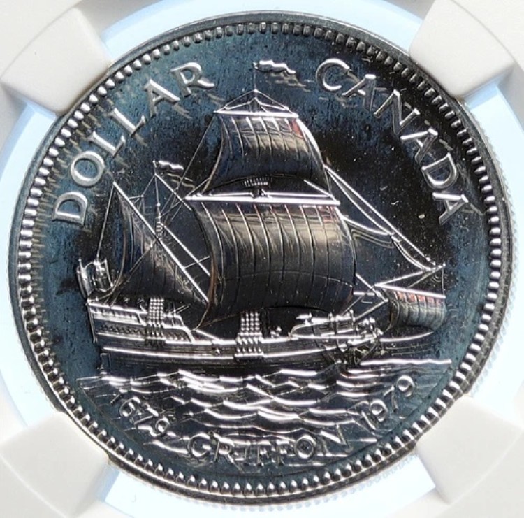 1979年 カナダ イギリス エリザベス2世 グリフォン船 標本銀貨 NGC i106329｜WORLD RESOURCE【KING店】 206,800円