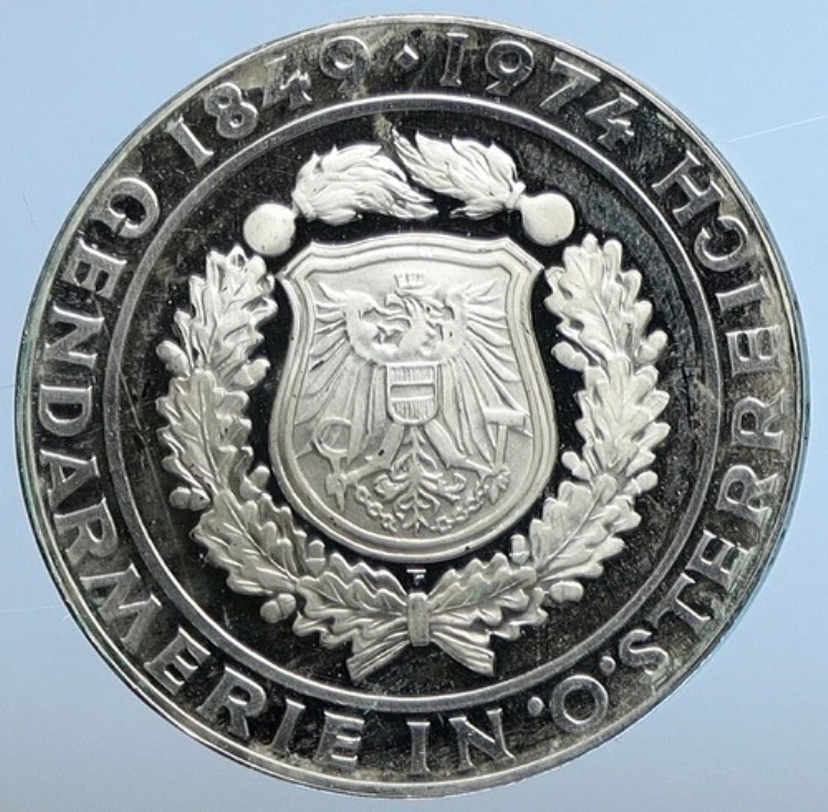 1974年 オーストリア オーストリア警察 ヴィンテージ オールドシルバー 50シリングコイン i111209|WORLD RESOURCE【KING店】