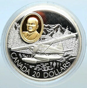 1991年 カナダ エリザベス2世 デ・ハビランド・ビーバー プルーフ銀貨 20ドル i100354｜WORLD RESOURCE【KING店】
