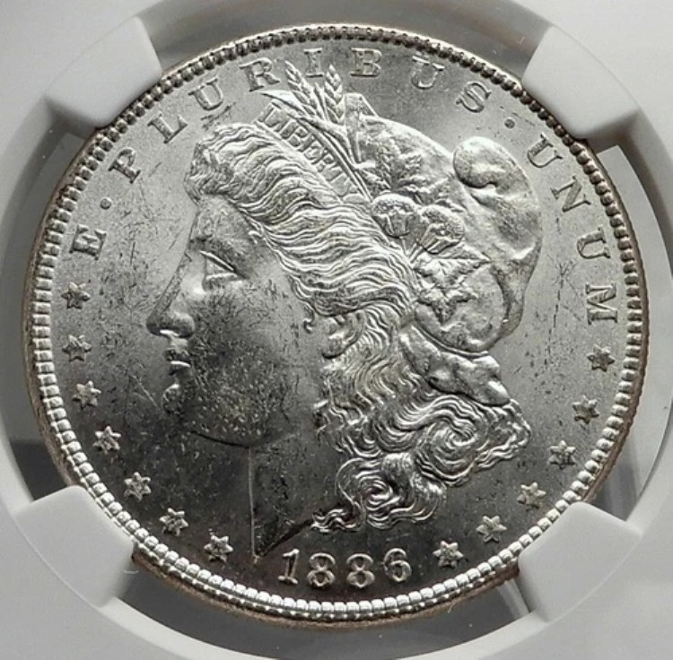 1886年 アメリカ合衆国 シルバー モルガン USドルコイン イーグル NGC MS i80148|WORLD RESOURCE【KING店】