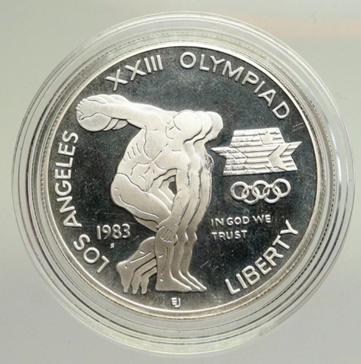 1983年 アメリカ合衆国 ロサンゼルス 第23回オリンピック プルーフ銀貨 i94831｜WORLD RESOURCE【KING店】