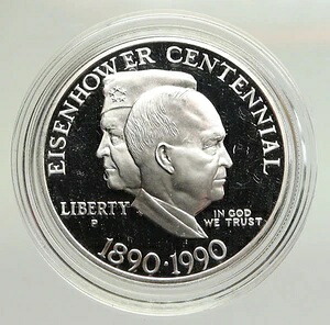 1990年 P アメリカ合衆国 アメリカ大統領 アイゼンハワー プルーフ シルバー $ コイン i94811|WORLD RESOURCE【KING店】