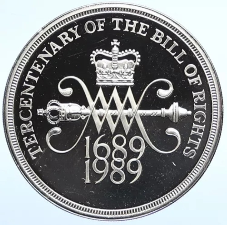 1989年 英国 エリザベス2世 権利主張 プルーフ パイフォート シルバー 2ポンド コイン i107718|WORLD RESOURCE【KING店】
