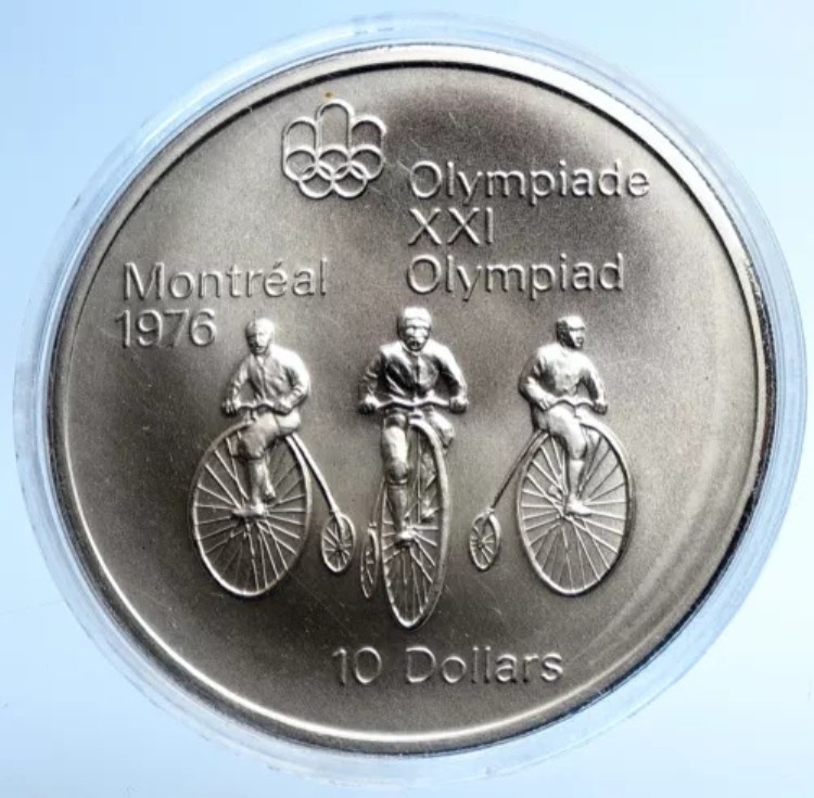 1974年 カナダ イギリス エリザベス2世 オリンピック モントリオール サイクル BU シルバー 10 コイン i107765｜WORLD RESOURCE【KING店】 206,800円