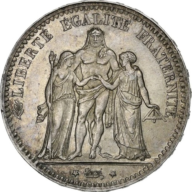 [#1165968] フランス、5 フラン、エルキュール、1878 年、ボルドー、シルバー、オーストラリア、ガドゥリー:745、a｜WORLD RESOURCE【KING店】