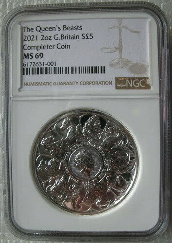 楽天市場】イギリス 5ポンド銀貨 2021年 2オンス クィーンズビースト