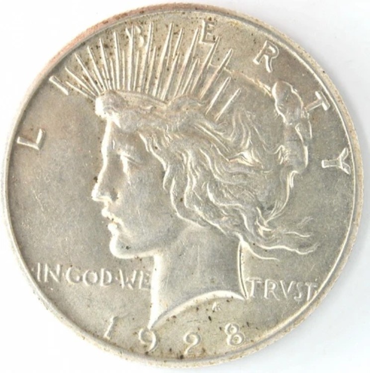 1928年 ピースドル 米国 1ドル銀貨 キーデート フィラデルフィア 米国