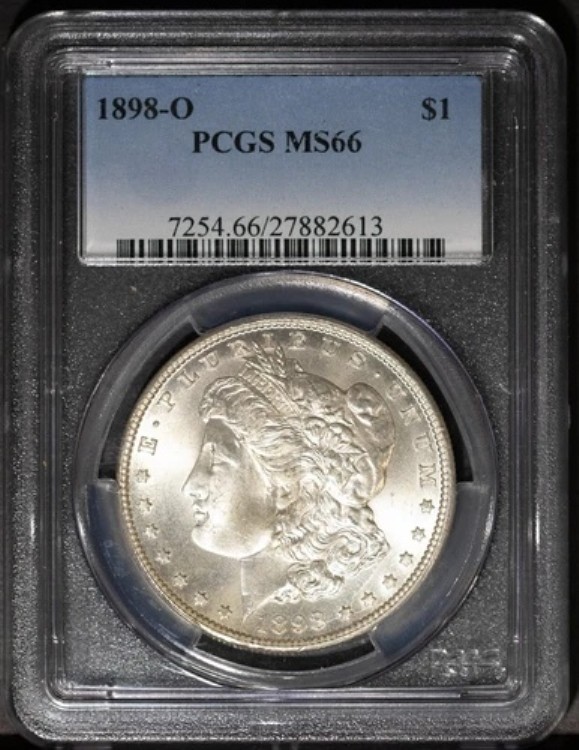 1898-O 1ドル銀モルガンドル MS 66 PCGS # 27882613 + ボーナス