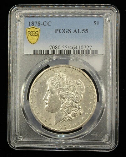 1878年CCモルガン・ダラー。PCGS AU55 180,400円