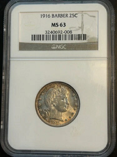 1916年バーバークォーターMS63