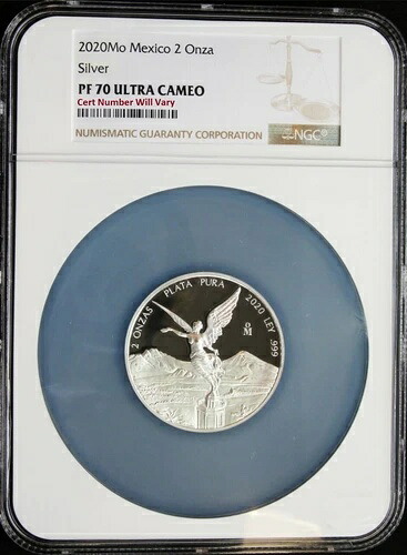 メキシコ 2020 リベルタッド 2オンス シルバー プルーフ - NGC PF70 UC