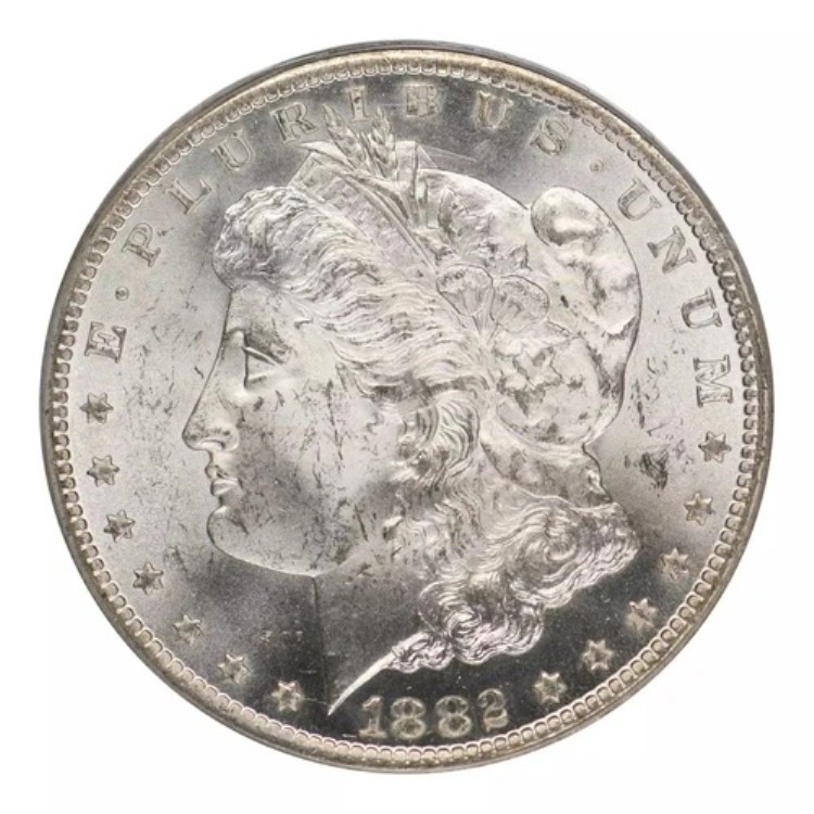 1882年-CC モルガン・ダラー PCGS MS62 CAC OGH