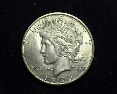 HS&C: 1935年 S ピースダラー BU - 米国コイン