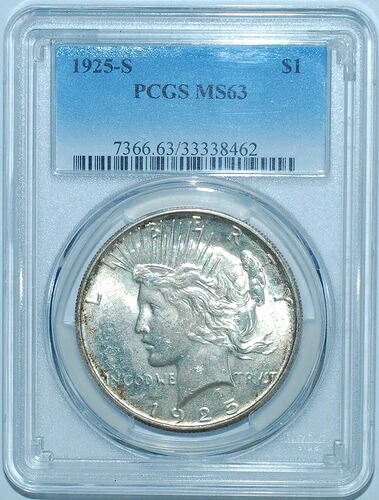 1925年 S PCGS MS63 VAM-3 ダブルウィングピース シルバーダラー｜WORLD RESOURCE【KING店】