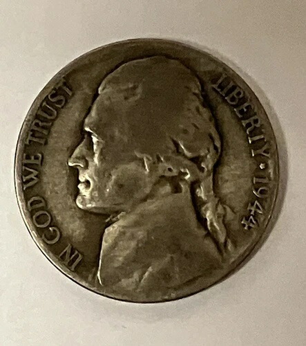 1944年 P ジェファーソン 35% シルバー ウォーニッケル 平均流通 G/VG+ *JB's Coins*