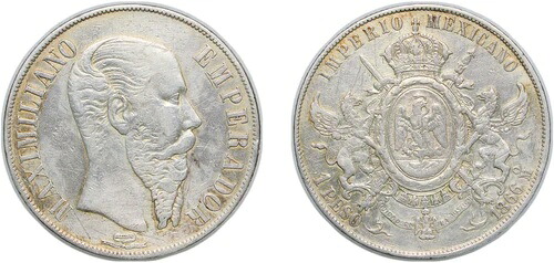 メキシコ 1866 Mo 1 ペソ シルバー 903 VF